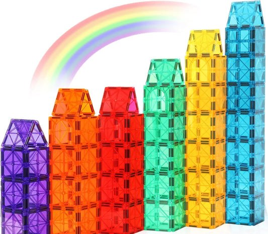 Gemmicc Magnetic Tiles, Magnet Toys Building Blocks for Kids, STEM Approved Educational Toys,Magnet