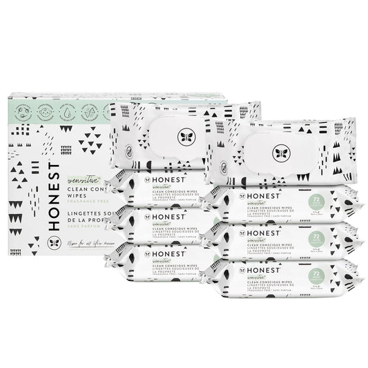 The Honest Company Clean Conscious Multi-Use Wipes | Hypoallergenic + Unscented for Sensitive Skin