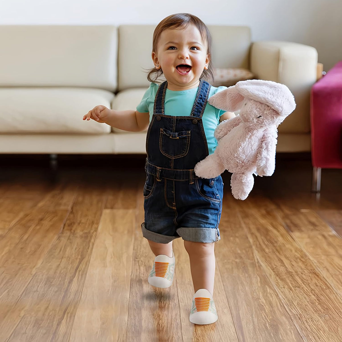 Charrost Toddler Baby Girl Boy First Walking Shoes Checkered Sneakers Sizes 3/4/5/6/7/8T. Soft
