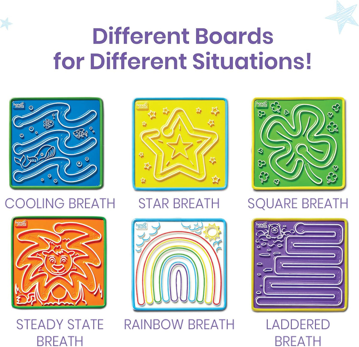 hand2mind Mindful Maze Boards, Tactile Sensory Toys for Toddlers, Anxiety Relief Items, Calm Down