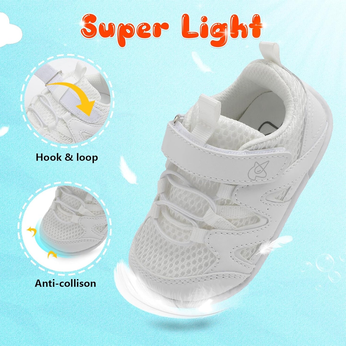LeIsfIt Baby Shoes Boys Girls First Walking Shoes Non-Slip Toddler Breathable Sneakers Infant