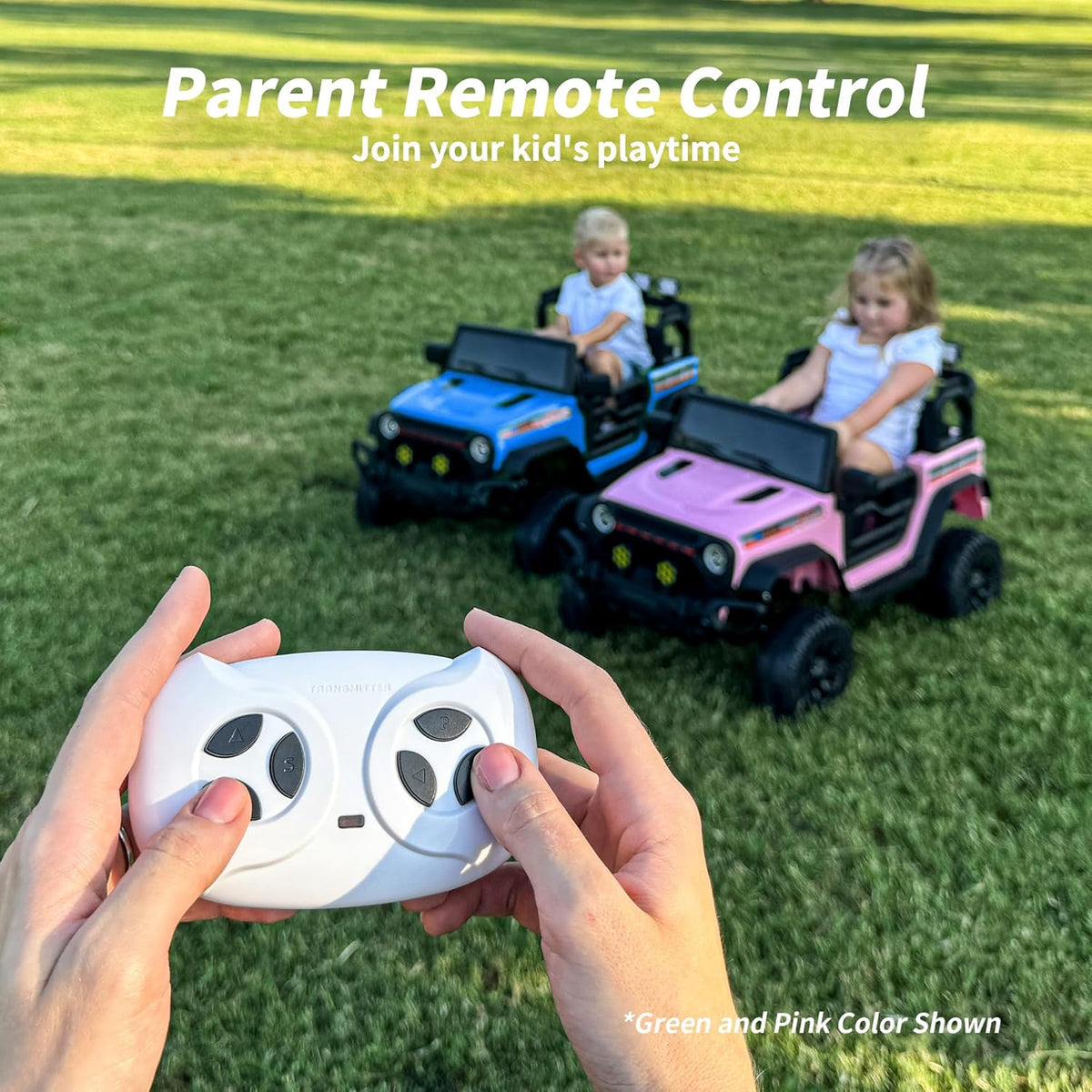 4WD Kids Ride on Car Truck, 12V 7Ah Kids Electric Vehicles Car Ride on Toy for Toddlers with Remote