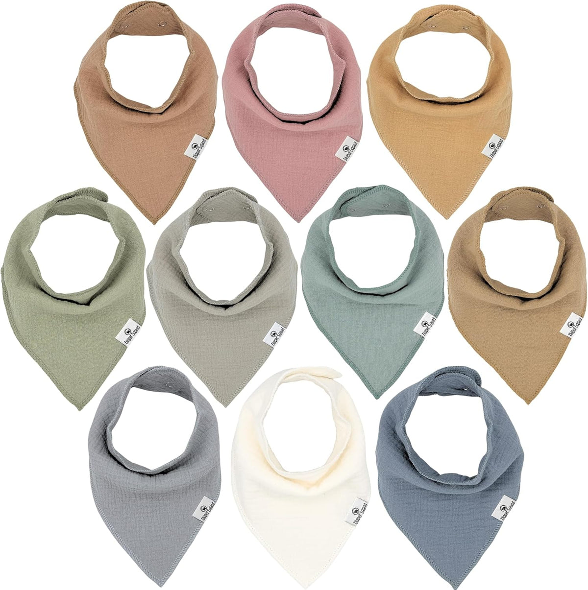 DiaperSquad's Baby Bibs for Drooling and Teething, Bibs for Boys, Baby Girl - Solid Cotton Baby