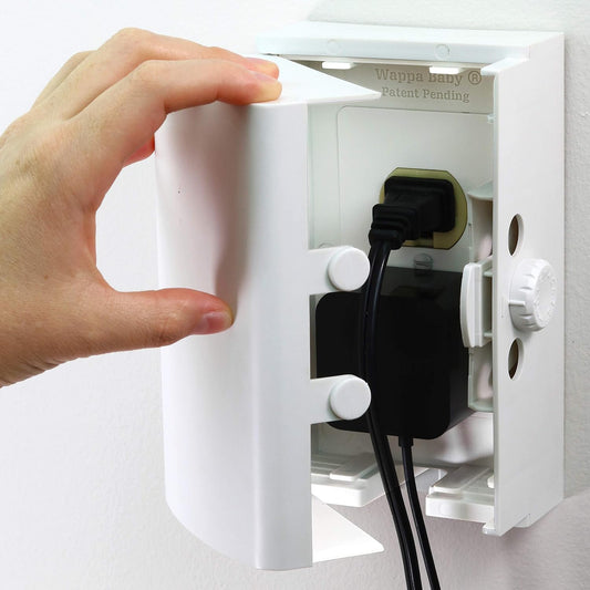 Baby Safety Outlet Cover BOX [Patent Pending] Double Lock for Much Better Toddler Proofing, Easier