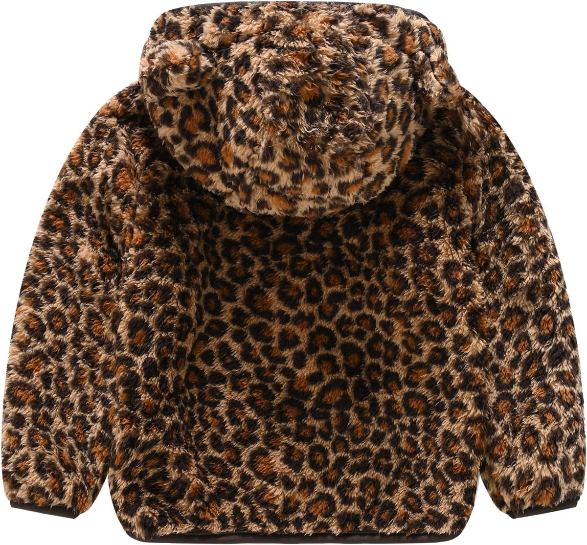 AIWUHE Toddler Boys Girls Hooded Jacket Fleece Hoodie Winter Warm Solid Color Teddy Coat Zip-up