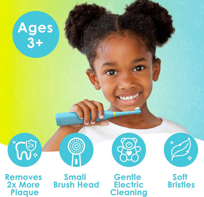 Brusheez Kids’ Electric Toothbrush Set - Safe & Effective for Ages 3+ - Parent Tested & Approved