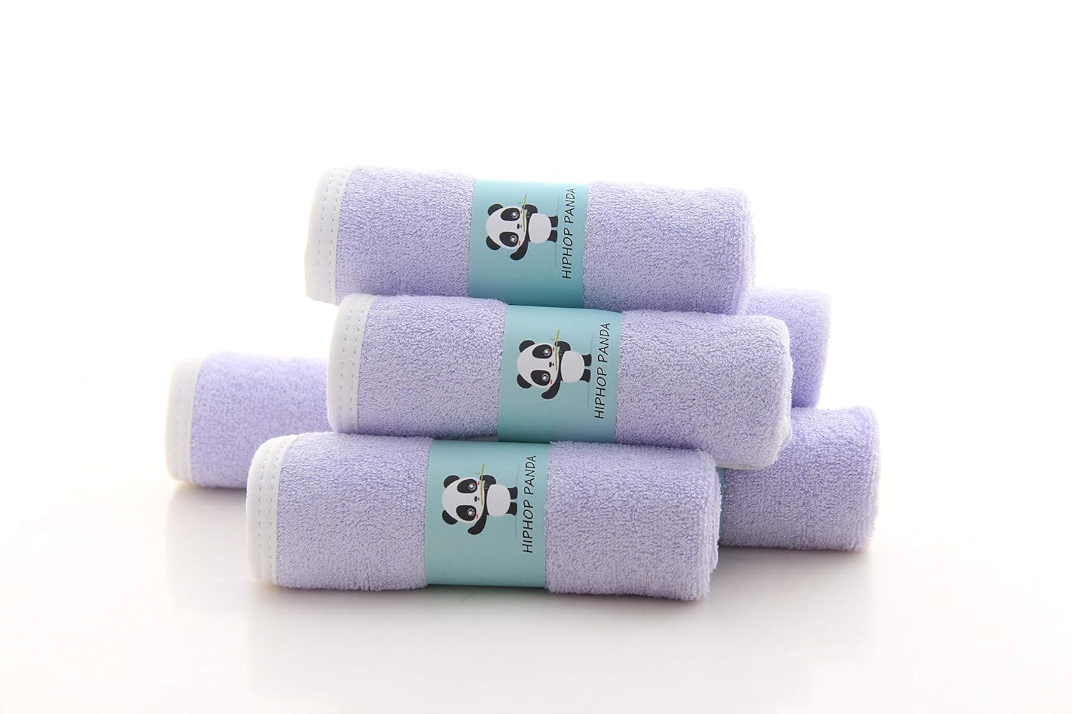 HIPHOP PANDA Baby Washcloths, Rayon Made from Bamboo - 2 Layer Ultra Soft Absorbent Newborn Bath