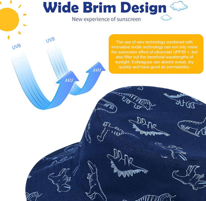 Durio Baby Bucket Sun Hat Toddler Hats Summer Beach Hat UPF 50+ Sun Protection Bucket Hats for Kids