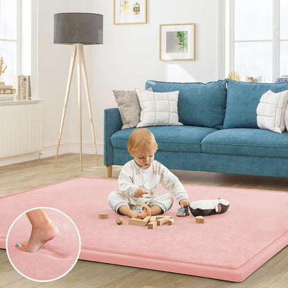 Baby Play Mat for Floor Tummy Time Mat Nursery Rug Muscle Mat Area Rug Playroom Rug Tatami Mat
