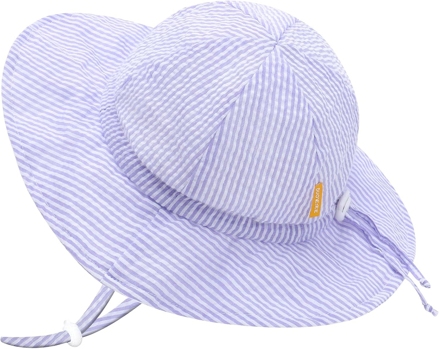 UPF 50+ Baby Bucket Hat - Wide Brim Sun Protection Beach Cap for Girls - Cute & Adjustable Toddler