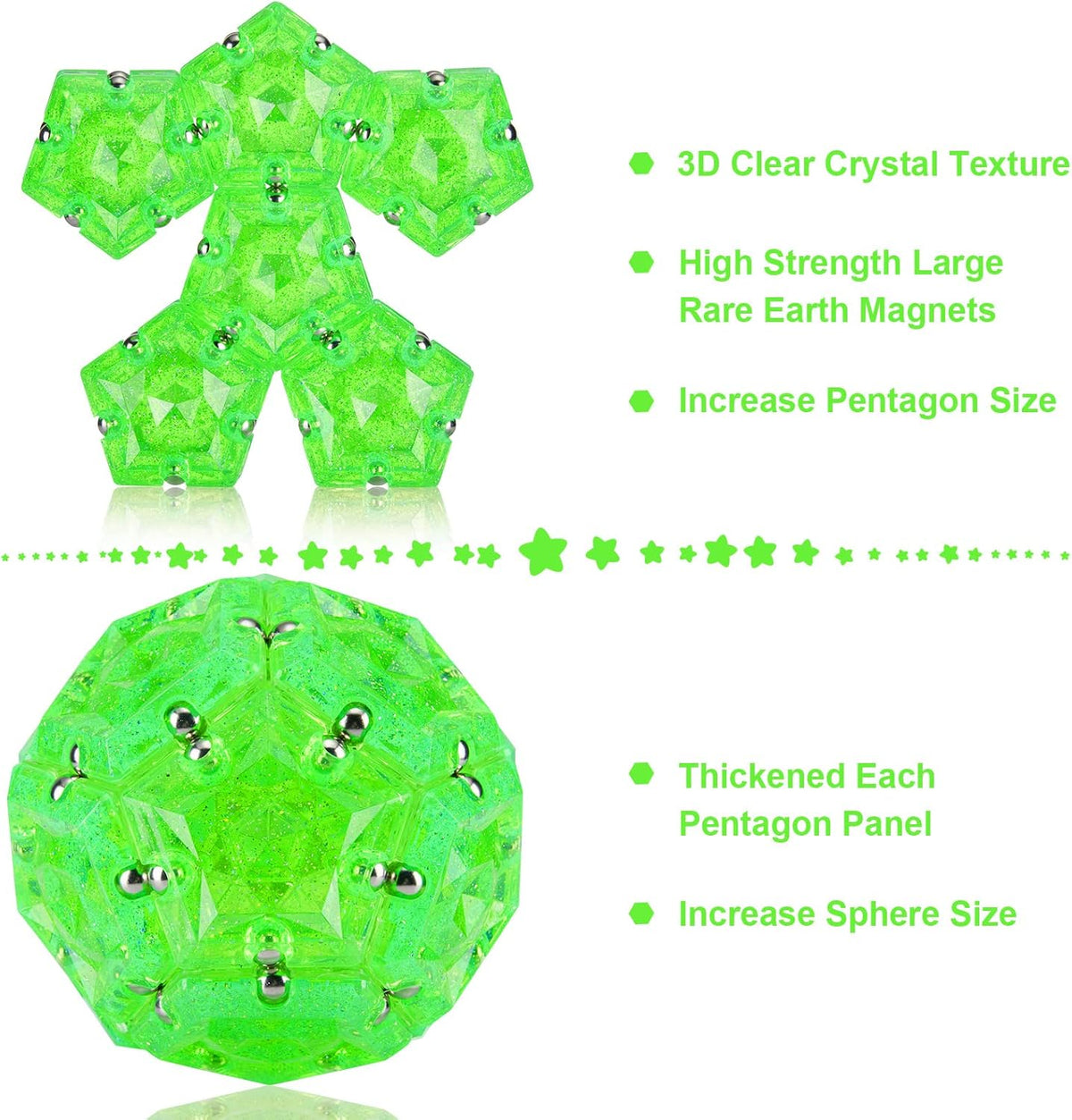 Magnetic Fidget Sphere Stress Relief Toys for Adults Kids, Anxiety Sensory Fidget Toys with Strong