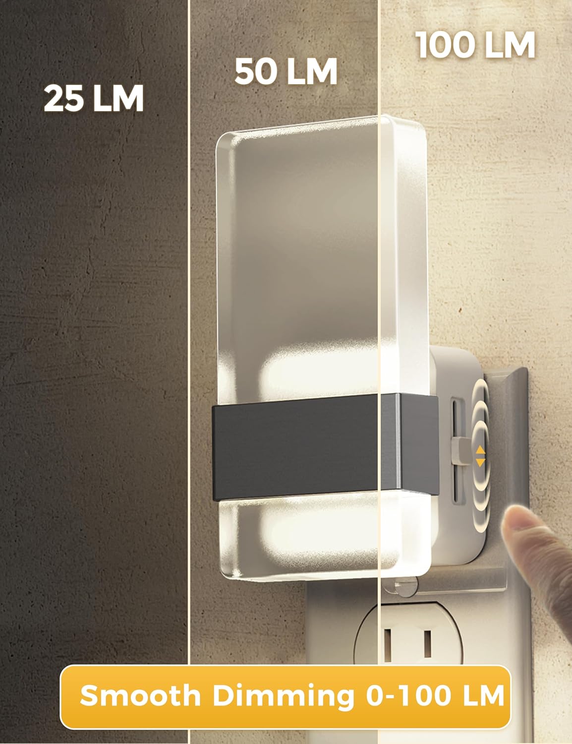 L LOHAS LED Night Light, Night Lights Plug Into Wall, 2 Pack Decorative Nightlight with Light