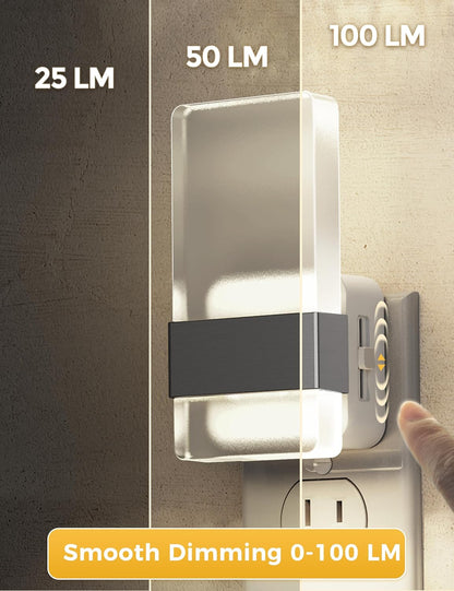 L LOHAS LED Night Light, Night Lights Plug Into Wall, 2 Pack Decorative Nightlight with Light
