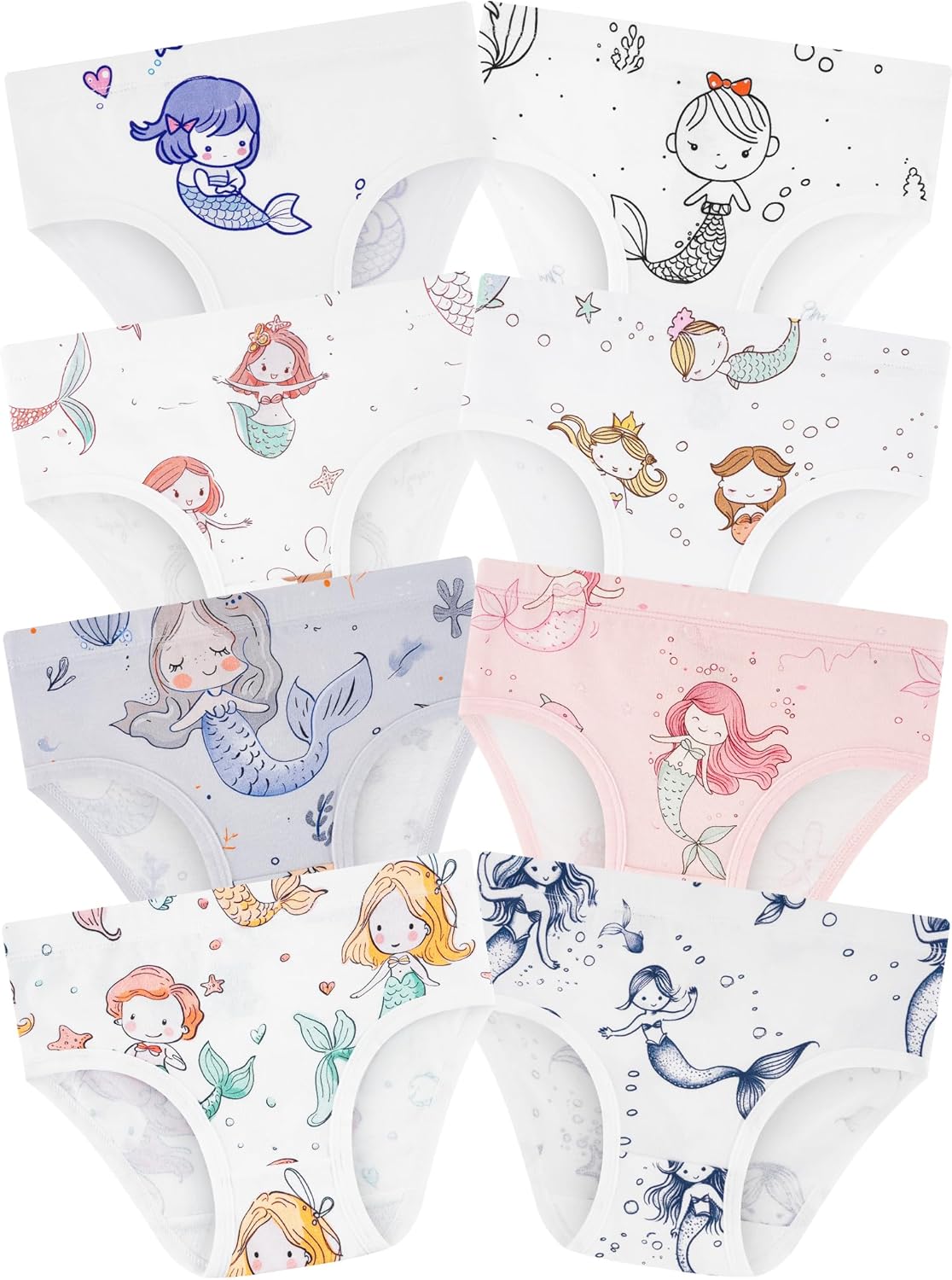 Girls' Underwear,Soft Cotton Tagless Panties for Toddlers' & Little Kids Comfort,Breathable
