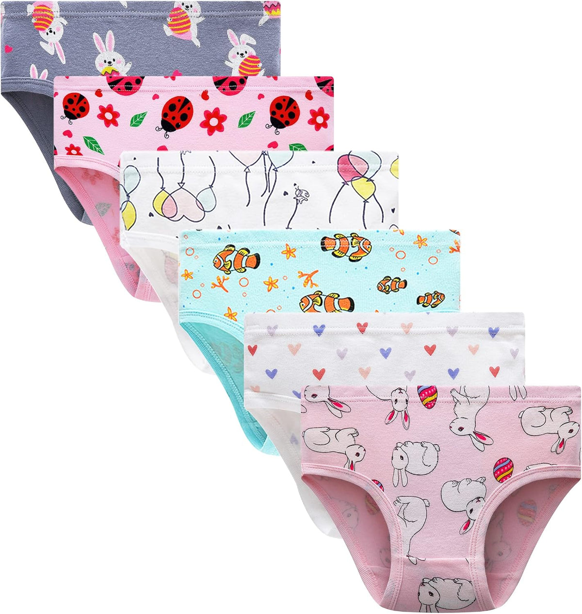 Barara King Little Girls' Soft Cotton Underwear Toddler Undies Kids panties