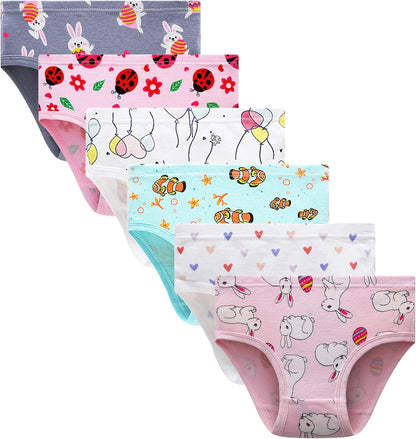 Barara King Little Girls' Soft Cotton Underwear Toddler Undies Kids panties