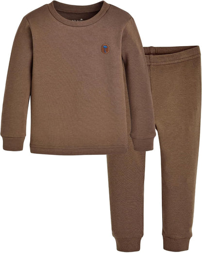moimoln 6M-8Y Modal Cotton Solid Soft Breathable Baby Toddler Boys Girls Snug fit Pjs Long Sleeve