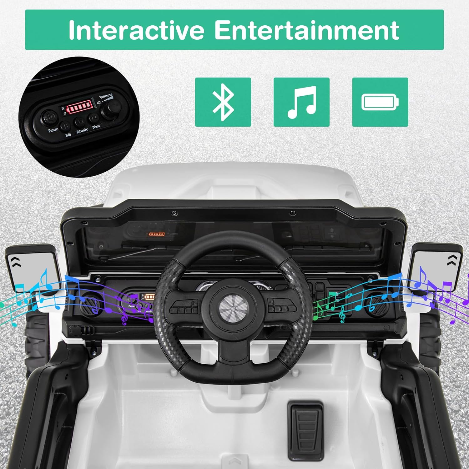 Costzon 12V Kids Ride on Truck Car, Electric Vehicle w/Remote Control, Threaded Wheels, 3 Speeds