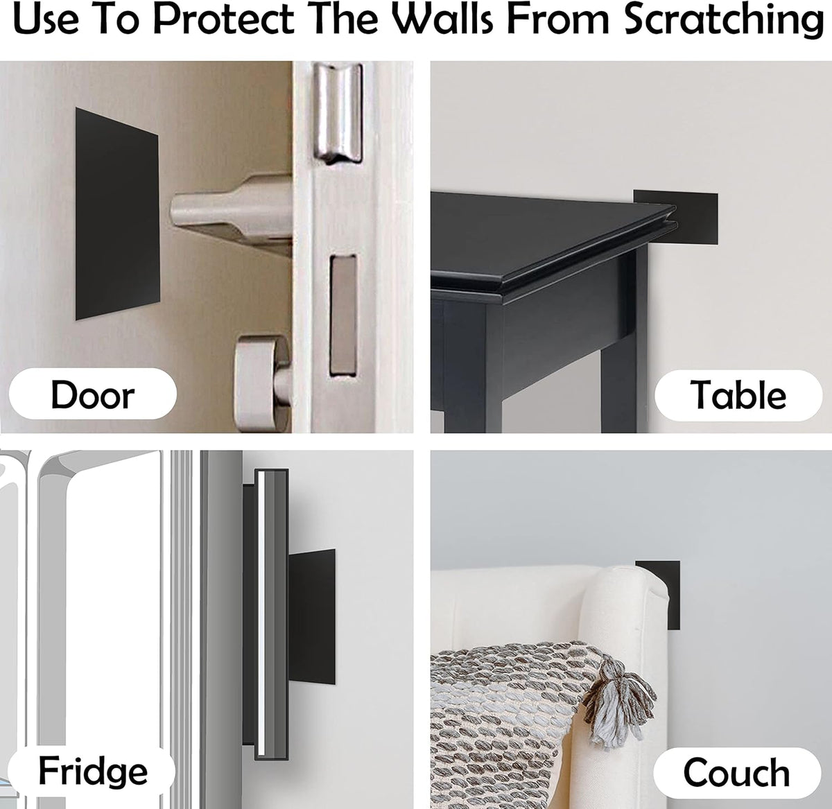 Rubber Bond Self-Adhesive Rubber Wall Outlet Cover Plate 5 Pack - Easy to Apply Peel & Stick