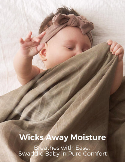 Momcozy Muslin Swaddle Blankets, 4-Pack, Large 47"x47", Breathable