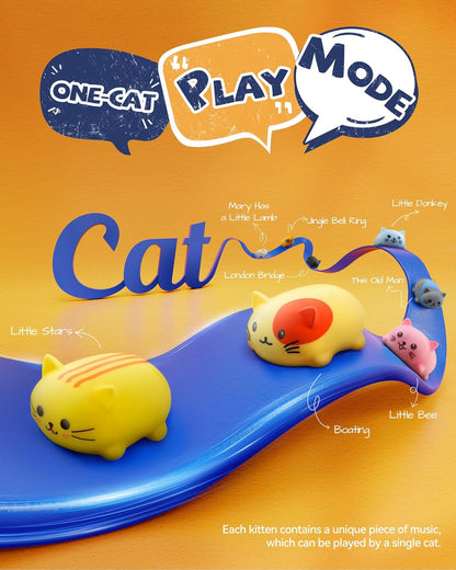 Ruko 1701 Musical Cats Piano Keyboards with Cute Meow Tone, Press Play Music Scale, Fun Music Toys