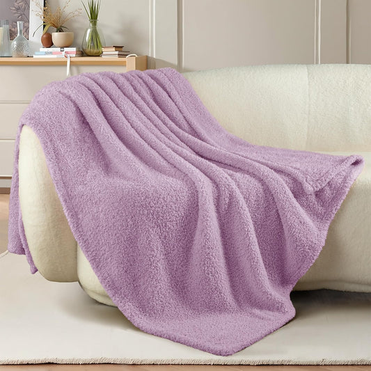 Exclusivo Mezcla Fleece Throw Blanket for Couch Sofa, Soft Warm and Fluffy Blankets for Women Men