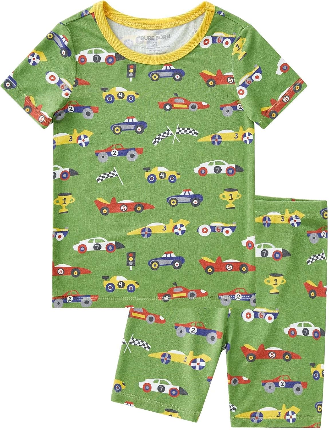 pureborn Baby Viscose From Bamboo Pajamas Set Pjs - Kids Toddler Girl Snug Fit Viscose Sleepwear