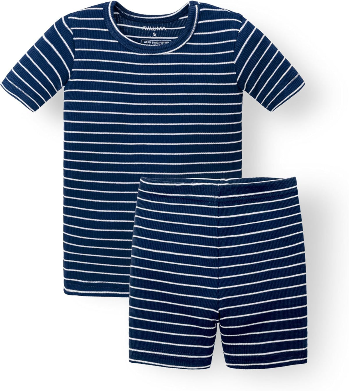 AVAUMA Stripe Pattern Baby Boys Girls Pajama Set Kids Toddler Snug fit Ribbed Sleepwear pjs for
