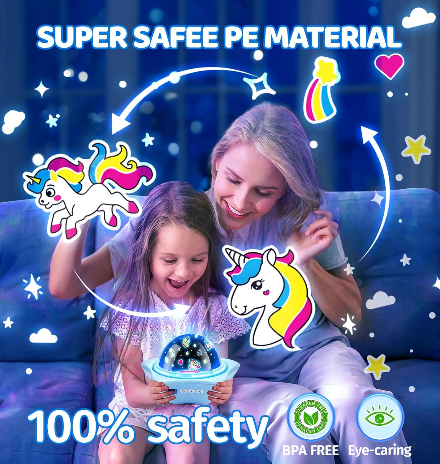 Onefire Star Projector Light Up Toys, Glow In The Dark Stars for Ceiling Projection Kids