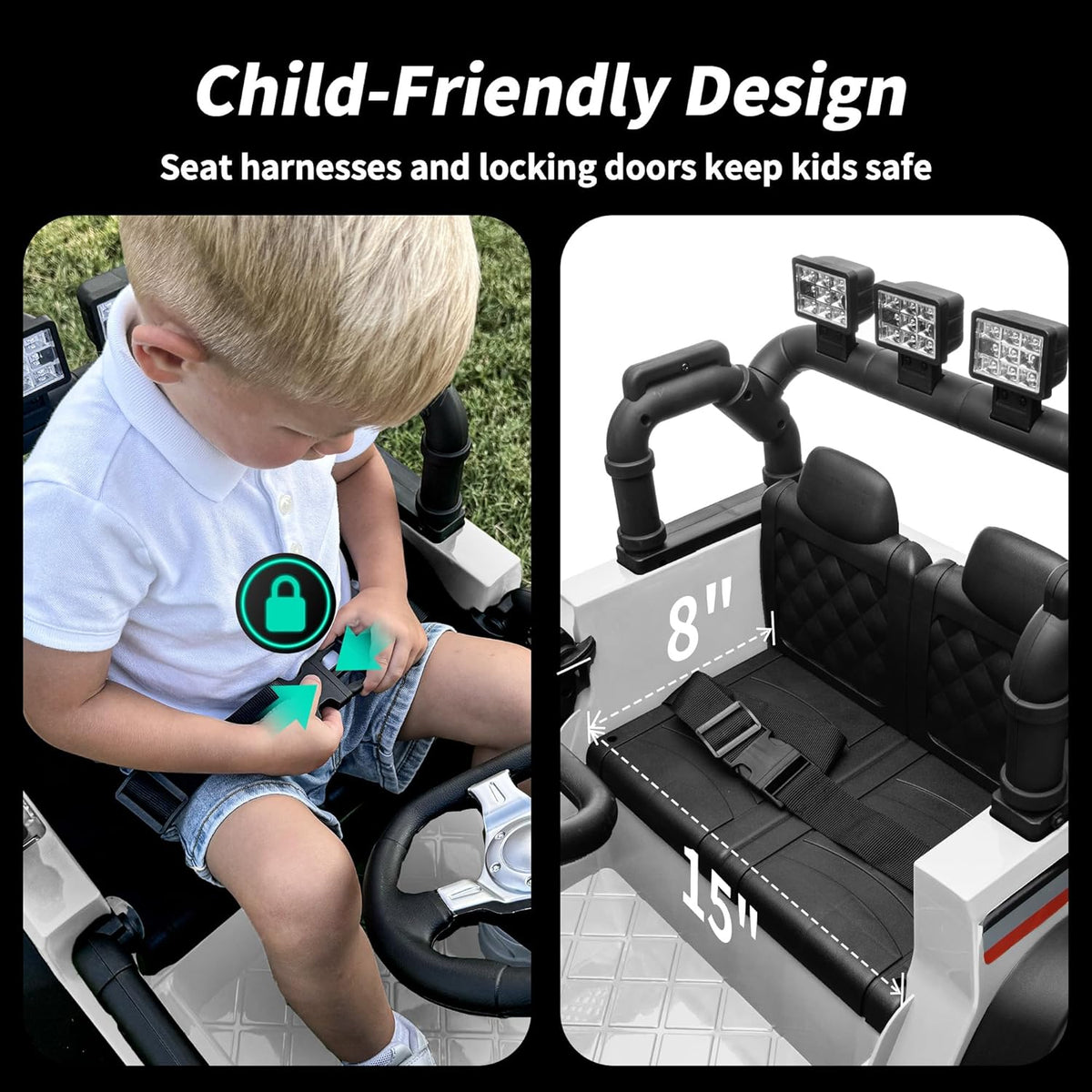 12V Kids Ride on Car Truck, Kids Electric Vehicles Car Ride on Toy for Toddlers 3-5 with Remote