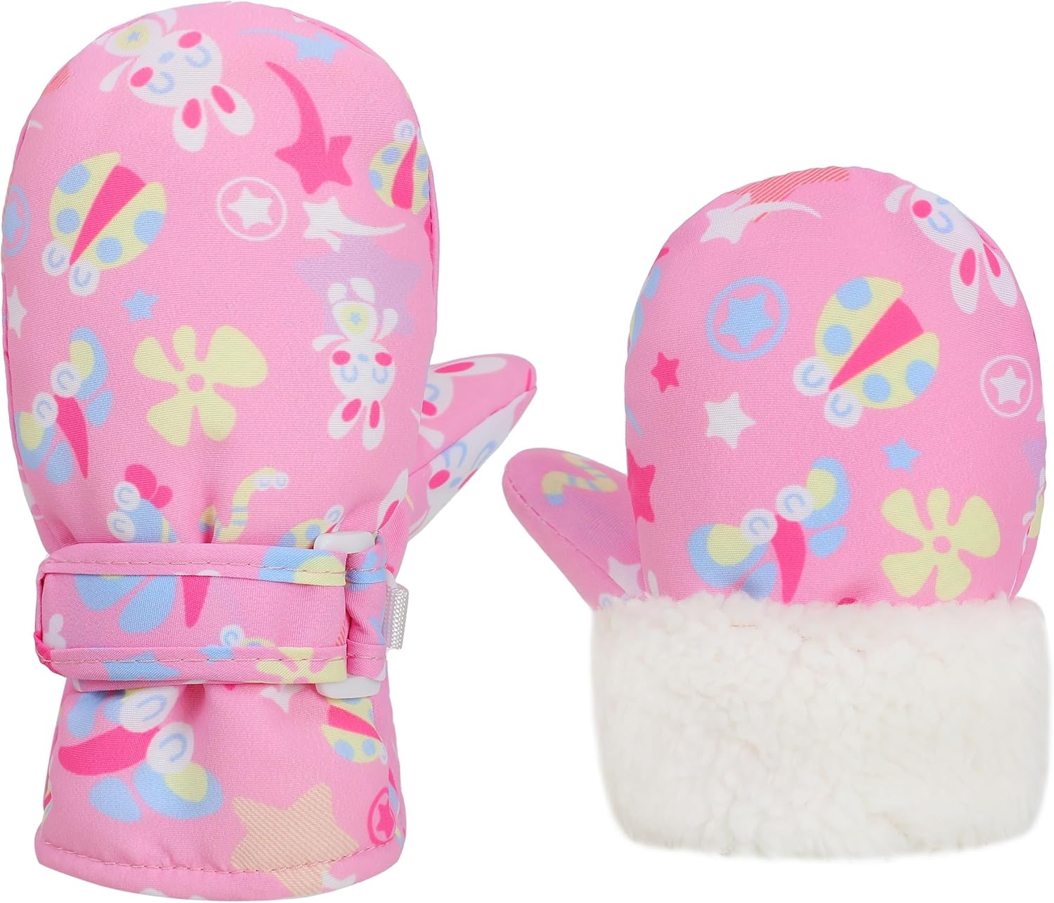 Toddler Gloves Kids Mittens Winter Warm Lined Fleece Gloves Waterproof Snow Baby Mitten for Boys