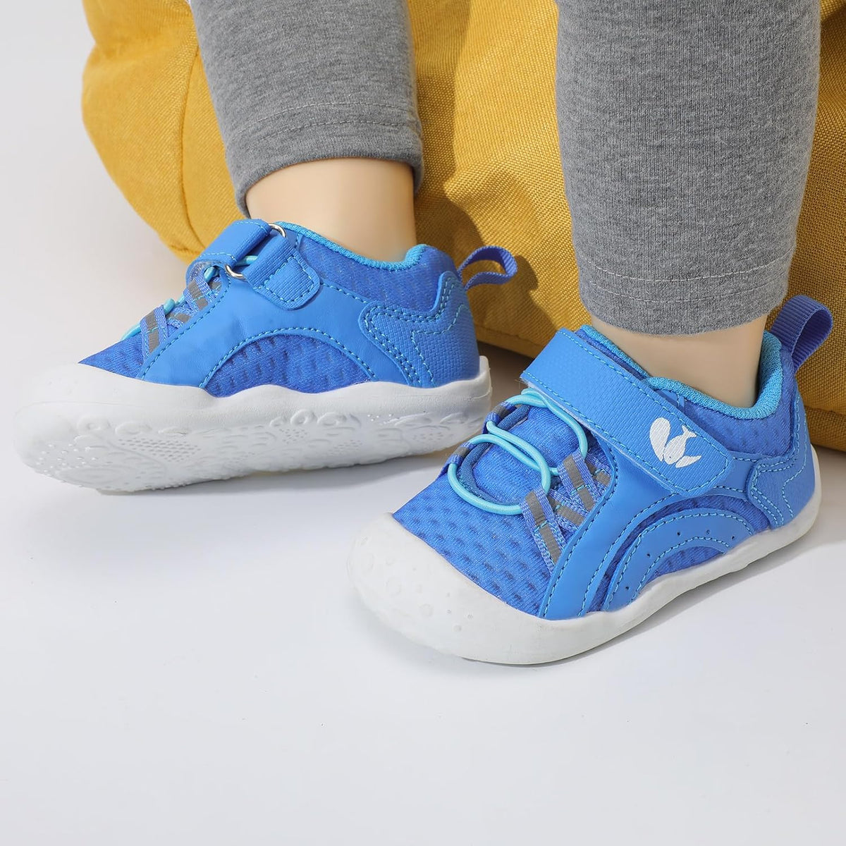 FEETCITY Wide Baby Shoes Boys Girls Baby Barefoot Shoes Breathable Infant Walking Shoe Crib Sock