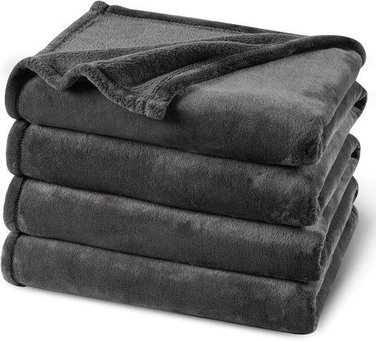 PHF Ultra Soft Fleece Blanket Queen Size, No Shed No Pilling Luxury Plush Cozy 300GSM Lightweight