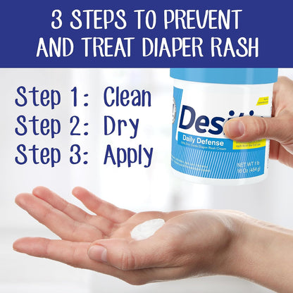 Desitin Daily Defense Baby Diaper Rash Cream with 13% Zinc Oxide, Barrier Cream to Treat, Relieve &