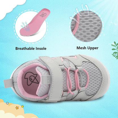 LeIsfIt Baby Shoes Boys Girls First Walking Shoes Non-Slip Toddler Breathable Sneakers Infant