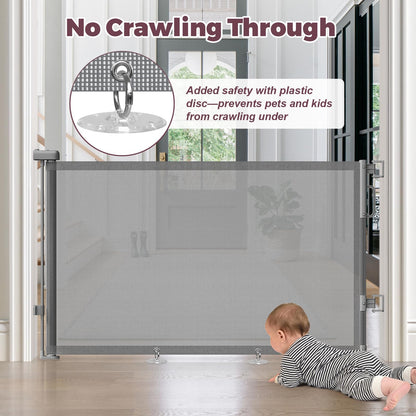 Cideny Retractable Baby Gate for Stairs & Doorways, Dog Gate Indoor Outdoor