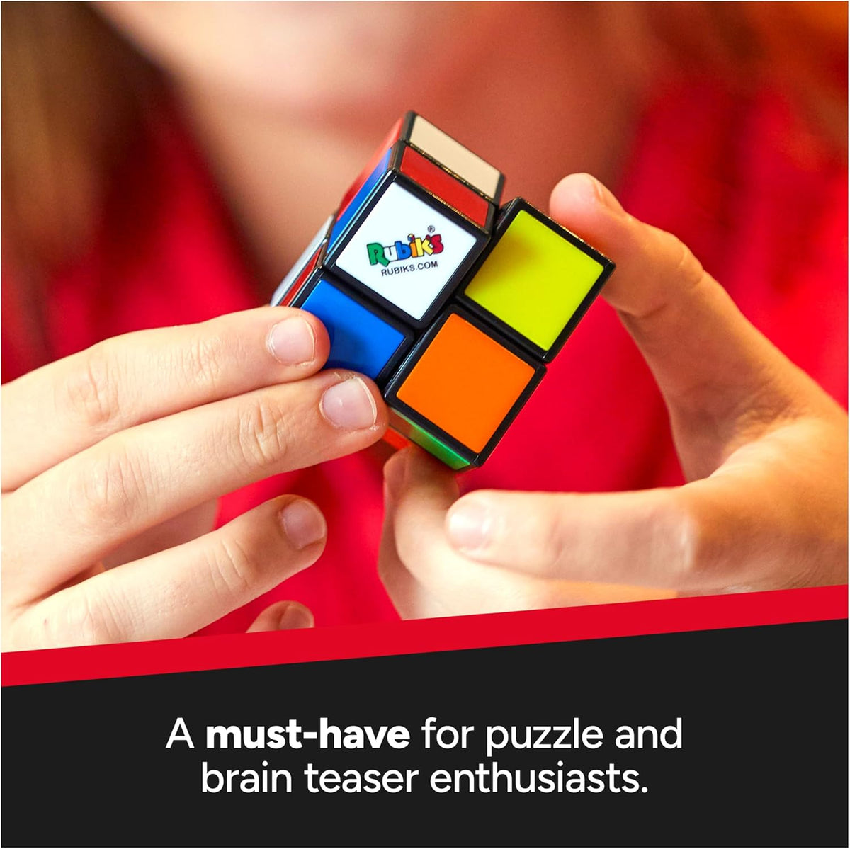 Rubik's Mini, Original 2x2 Rubik's Cube 3D Puzzle Fidget Cube Stress Relief Fidget Toy Brain