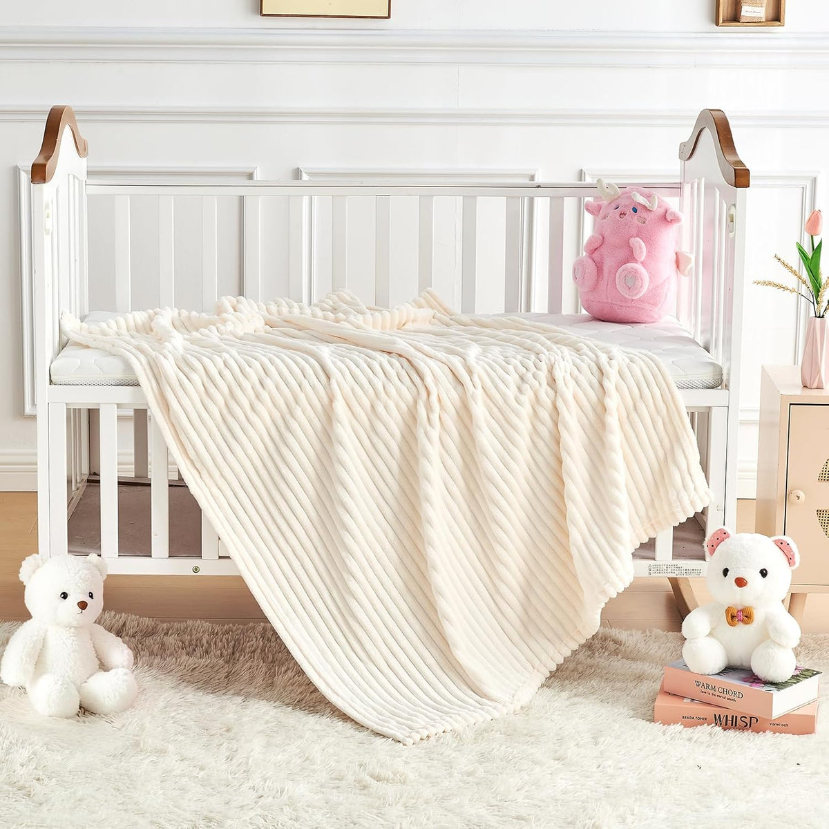Soft Fleece Baby Blanket Ultra Cozy Baby Blankets for Boys Girls Warm and Lightweight Infant