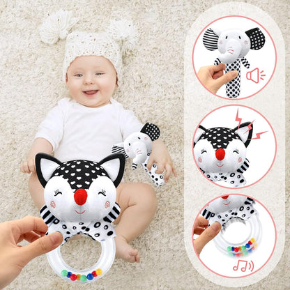 Baby Rattles 0-6 Months Baby Toys 0-6 Months, Newborn Toys 0 3 Months Brain Development, Infant