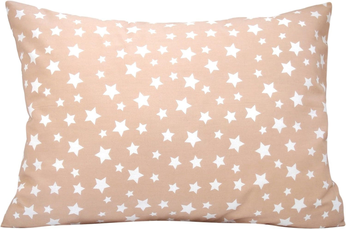 Toddler Pillow Cases 13 x 18 - Star Pillow Case Cover Travel Size, Cotton Toddler Pillowcase Star