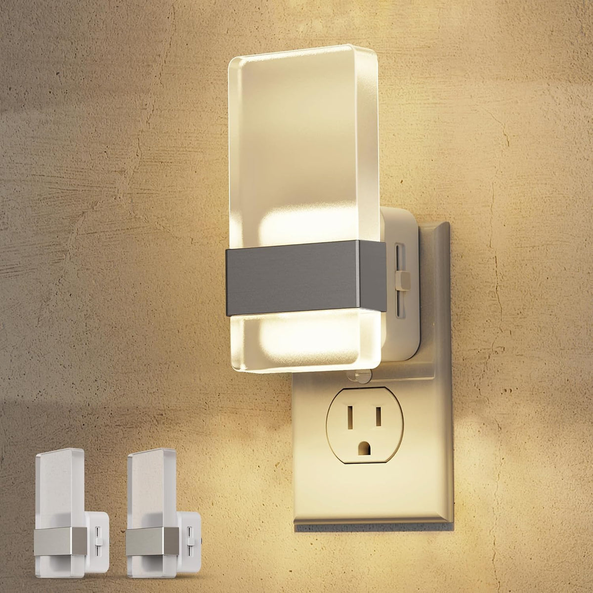 L LOHAS LED Night Light, Night Lights Plug Into Wall [2 Pack], Dusk-to-Dawn Sensor Decorative Night