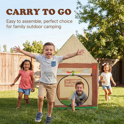 SweHouse Kids Play Tent Indoor: Clubhouse Tent for Toddler with Roll-up Door & Windows Playhouse