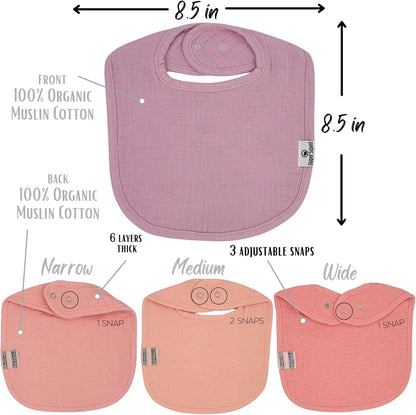 DiaperSquad's Baby Bibs for Drooling and Teething, Bibs for Boys, Baby Girl - Solid Cotton Baby