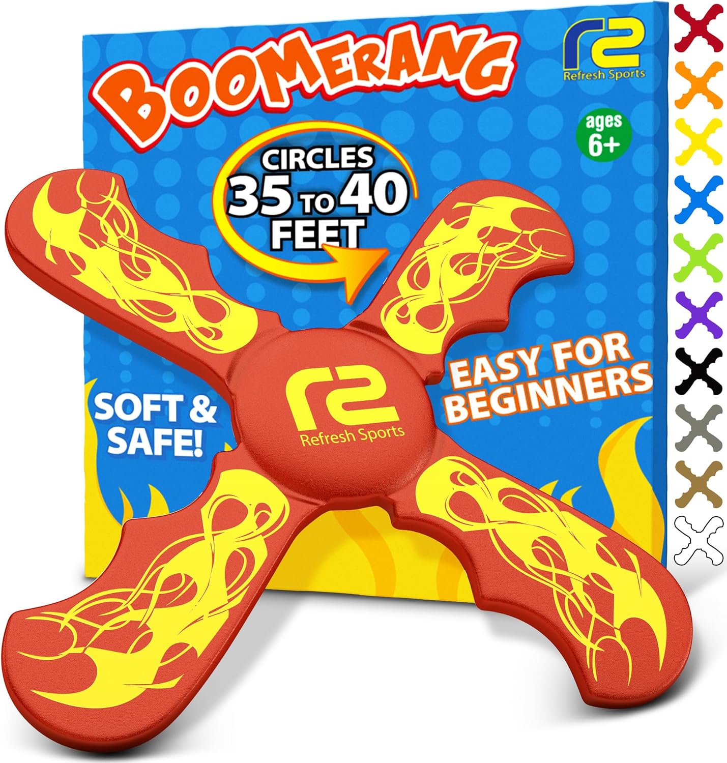 Boomerang for Kids - It Really Does Fly Back - Fun & Easy to Use Toy Gifts for Boys & Girls - Soft
