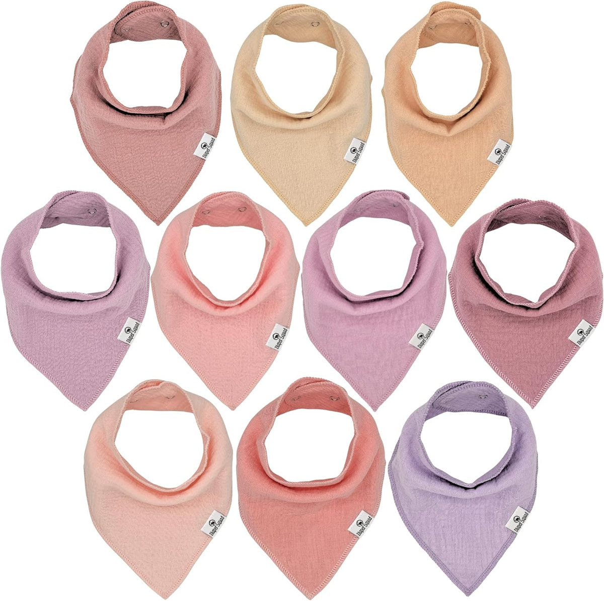 DiaperSquad's Baby Bibs for Drooling and Teething, Bibs for Boys, Baby Girl - Solid Cotton Baby