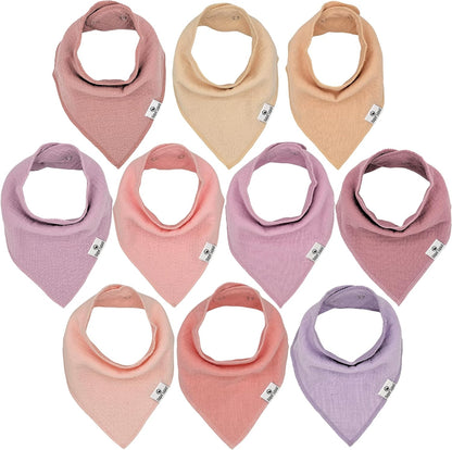 DiaperSquad's Baby Bibs for Drooling and Teething, Bibs for Boys, Baby Girl - Solid Cotton Baby