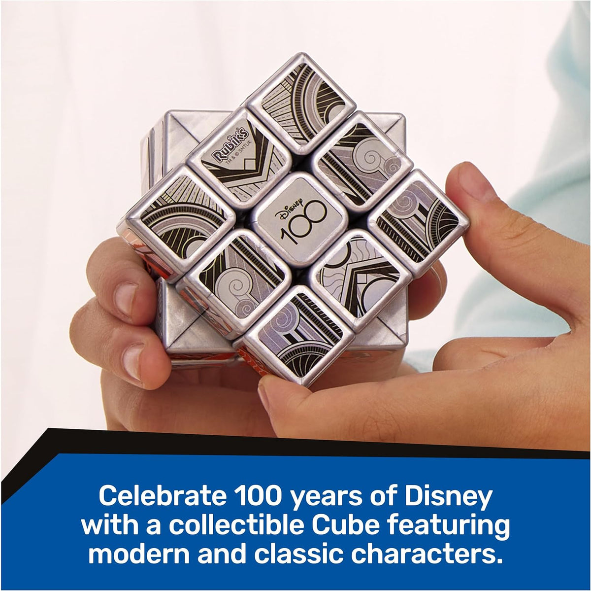 Rubik's Cube, Disney 100th Anniversary Metallic Platinum 3x3 Cube, Fidget Toys Adults, Mickey Mouse