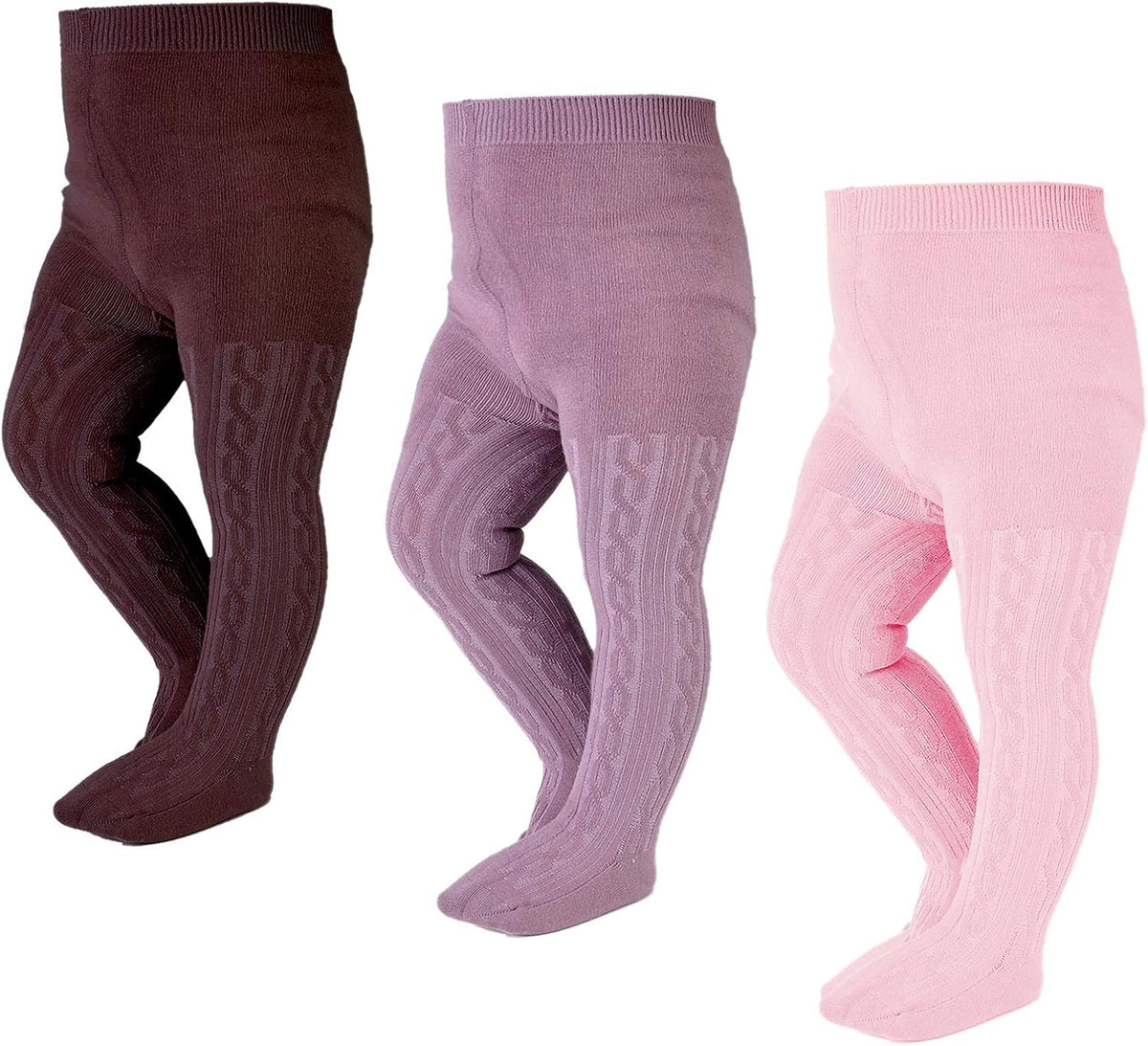 EPEIUS Baby Girl Tights Thick Cable Knit Leggings Stockings Cotton Pantyhose for Newborn Infant