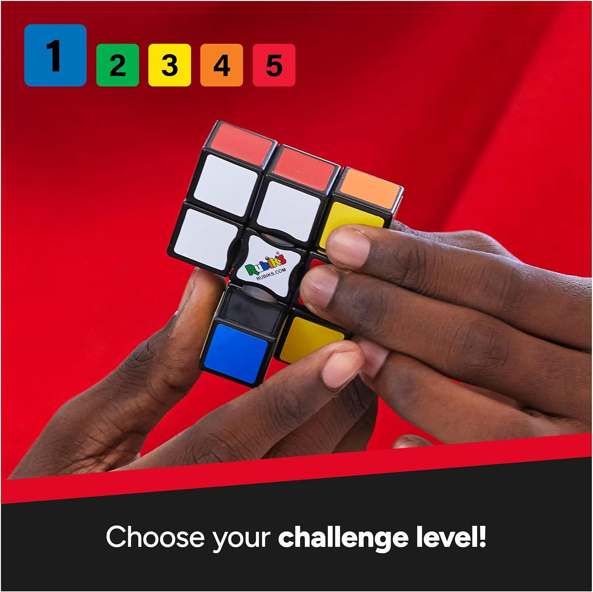 Rubik’s Edge, 3x3x1 Rubik’s Cube for Beginners Single Layer Puzzle Retro Educational Brain Teaser