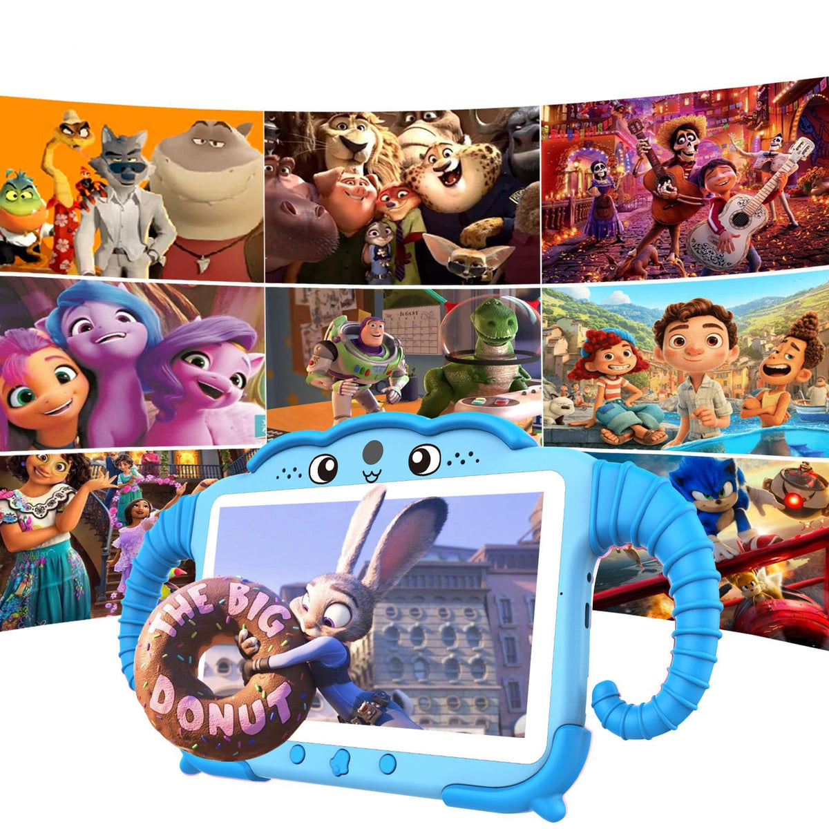 Kids Tablet 7 inch for Kids 3-7 32GB Toddler Tablets with Youtube Case WiFi Dual Camera, Android